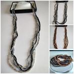 Set lange verstelbare halskettingen en armbanden met mineral, Handtassen en Accessoires, Kettingen, Ophalen of Verzenden, Zo goed als nieuw