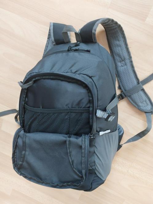 Grijze rugtas met 2 compartimenten, Handtassen en Accessoires, Tassen | Rugtassen, Zo goed als nieuw, 40 cm of meer, 30 tot 45 cm