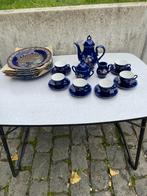 Kobalt koffieservies 6p + 6 grote borden, Ophalen