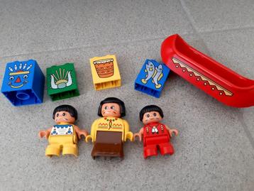 lego duplo 3 Indianen, cano, 4 indianen legoblokken aan 6 €. disponible aux enchères