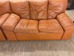 3X2 zit lederen zetel, Ophalen, Gebruikt, Leer, Rechte bank