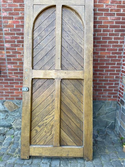 Oude grote Inlandse EIKEN deur, Doe-het-zelf en Bouw, Deuren en Vliegenramen, Gebruikt, Buitendeur, 215 cm of meer, 100 tot 120 cm