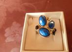 bague fantaisie perles bleues, Handtassen en Accessoires, Ringen, 18 tot 19, Blauw, Ophalen of Verzenden, Dame