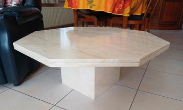 Achthoekige marmeren salontafel, op maat gemaakt! beschikbaar voor biedingen