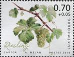 Luxemburg 2018 - reeks van 4 - druiven uit de Moezelstreek, Luxemburg, Ophalen of Verzenden, Postfris