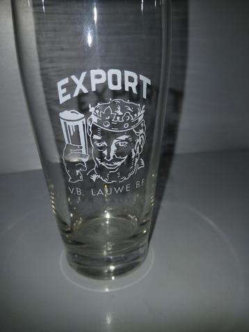 Verre d'exportation ancien, brasserie De Vlaamsche, Lauwe, Enlèvement ou Envoi, Verre ou Verres, Autres marques