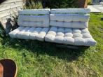 loungebank met palletkussens, Ophalen, Gebruikt, Hout