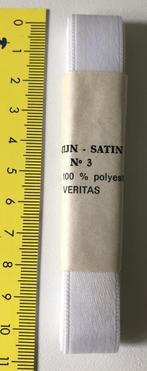 Satijnen lint – wit – Veritas – 3m, Hobby & Loisirs créatifs, Ruban, Bande ou Élastique, Enlèvement ou Envoi, Neuf