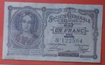 1 Frank Société Générale  - Mauve, Postzegels en Munten, Bankbiljetten | België, Ophalen of Verzenden, Los biljet