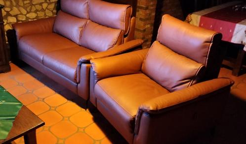 NIEUW Leather Lounge (vanaf 06/12/2023 2 jaar garantie) Ch, Huis en Inrichting, Zetels | Zetels, Nieuw, Overige maten, Leer, Ophalen
