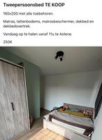 Tweepersoonsbed, Huis en Inrichting, Slaapkamer | Bedden, Ophalen, Tweepersoons, Zo goed als nieuw, 200 cm