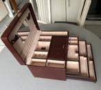 Boîte à bijoux marron effet cuir – grand format, Bijoux, Sacs & Beauté, Boîtes de maquillage & Beauty case, Enlèvement, Comme neuf
