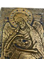 Icône russe Saint Jean-Baptiste laiton émaillé XIXe, Enlèvement ou Envoi