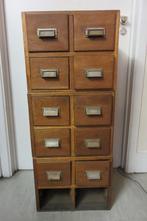 Houten archiefkast, Antiek en Kunst, Antiek | Meubels | Kasten, Ophalen