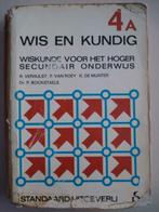 Wis en Kundig 4 A Standaard 1974, R. Verhulst, F. Van Roey, ASO, Gelezen, Wiskunde A