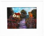 “Huis in het bos” Schilderij in lijst, Antiek en Kunst, Verzenden