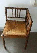 Chaise d'angle antique avec siège en osier, Enlèvement ou Envoi