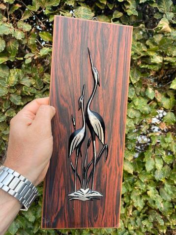 Vintage wanddecoratie kraanvogels beschikbaar voor biedingen