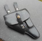 BELGIQUE - GAINE DE PISTOLET EN CUIR AVEC BELIERES, Verzamelen, Verzenden, Rijkswacht, Kleding of Schoenen