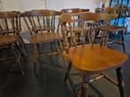Vintage massief houten stoelen, Huis en Inrichting, Ophalen, Gebruikt, Bruin, Vijf, Zes of meer stoelen