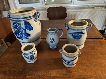 Lot de 5 pots en grès beschikbaar voor biedingen