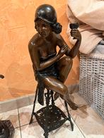 Bronzen artdeco dame, Antiek en Kunst, Ophalen