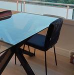 Zwarte stoel fluweel, Huis en Inrichting, Ophalen, Zo goed als nieuw, Vier personen