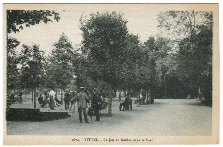 Jeu de Boules, le, in het Parc, Vittel no. 1674,  1920-40, Verzamelen, Postkaarten | Buitenland, Ongelopen, Frankrijk, 1920 tot 1940