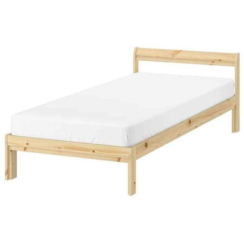 Eenpersoonsbed in nieuw natuurlijk massief grenen 90cm/200cm, Huis en Inrichting, Slaapkamer | Bedden, Zo goed als nieuw, 90 cm