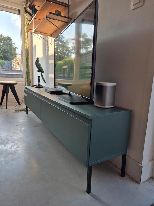 Design tv meubel donkergroen 175 cm, Huis en Inrichting, Kasten |Televisiemeubels, Zo goed als nieuw, Ophalen