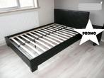CQ1 Showroom model Bed 160x200cm in zwart Lederlook., Enlèvement ou Envoi, Comme neuf, Deux personnes
