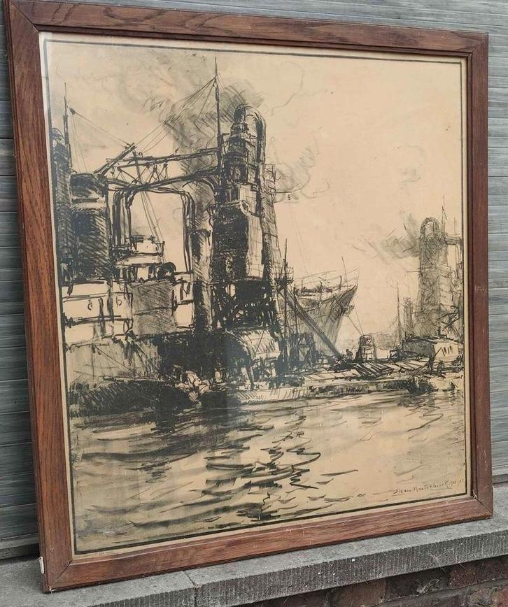 lithographie signe Johan Hendrick van mastenbroek, Antiek en Kunst, Kunst | Litho's en Zeefdrukken, Ophalen of Verzenden