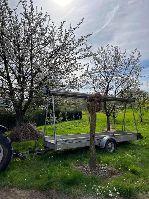 Lange aanhangwagen met dubbele luifel, Autos : Divers, Remorques, Utilisé, Enlèvement