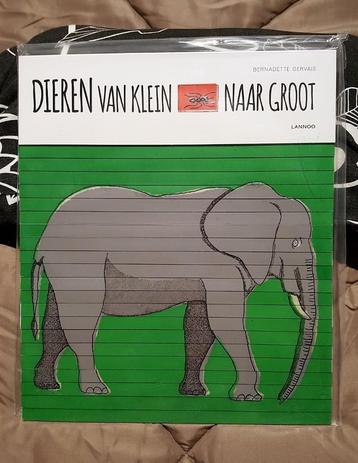 Kartonboek: Dieren van klein naar groot beschikbaar voor biedingen