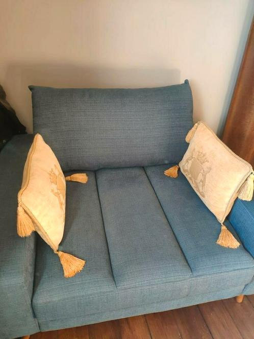 Paar rechthoekige retro Engelse kussens van Debenhams, Huis en Inrichting, Woonaccessoires | Kussens, Zo goed als nieuw, Beige