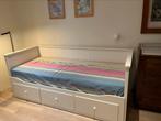 IKEA Hemnes slaapbank, Ophalen, Tweepersoons, 80 cm, Wit
