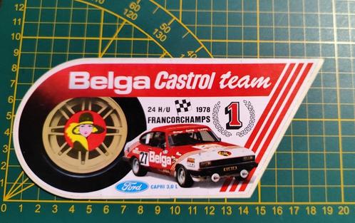 Sticker 1978 Belga Ford Capri 3.0 24h Francorchamps winner, Collections, Autocollants, Enlèvement ou Envoi