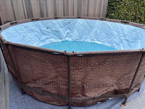 Zwembadset compleet 3,6x1,2 + 3kW inverter WP + glasfilter, Tuin en Terras, Zwembaden, Gebruikt, Opzetzwembad, 120 cm of meer