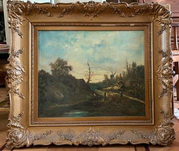 19de-eeuws landschapsschilderij beschikbaar voor biedingen