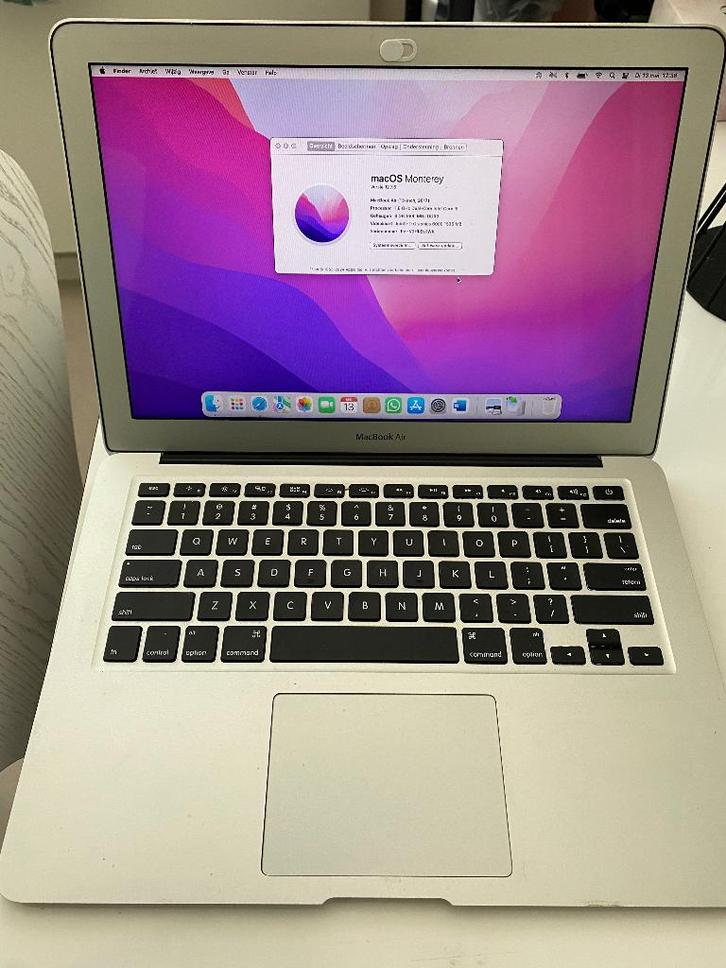 Ordinateur portable Apple, Informatique & Logiciels, Apple Macbooks, Utilisé, MacBook Air, 13 pouces, 8 GB, Enlèvement ou Envoi