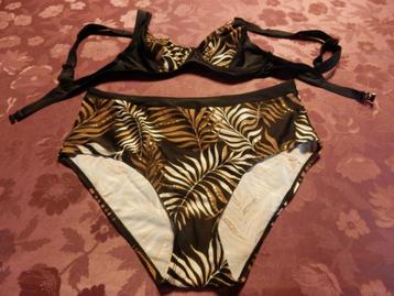 (6) -bikini femme t.40 noir brun beschikbaar voor biedingen