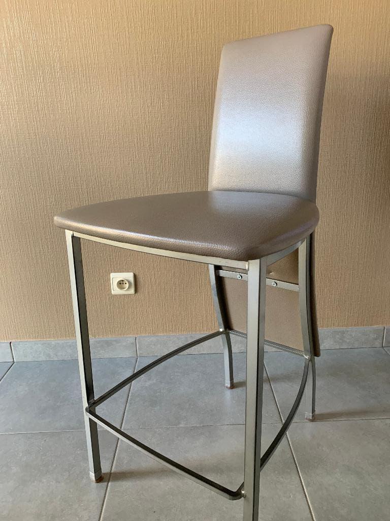 chaise de cuisine/bar, 3 tabourets, Enlèvement, Utilisé, Cuir