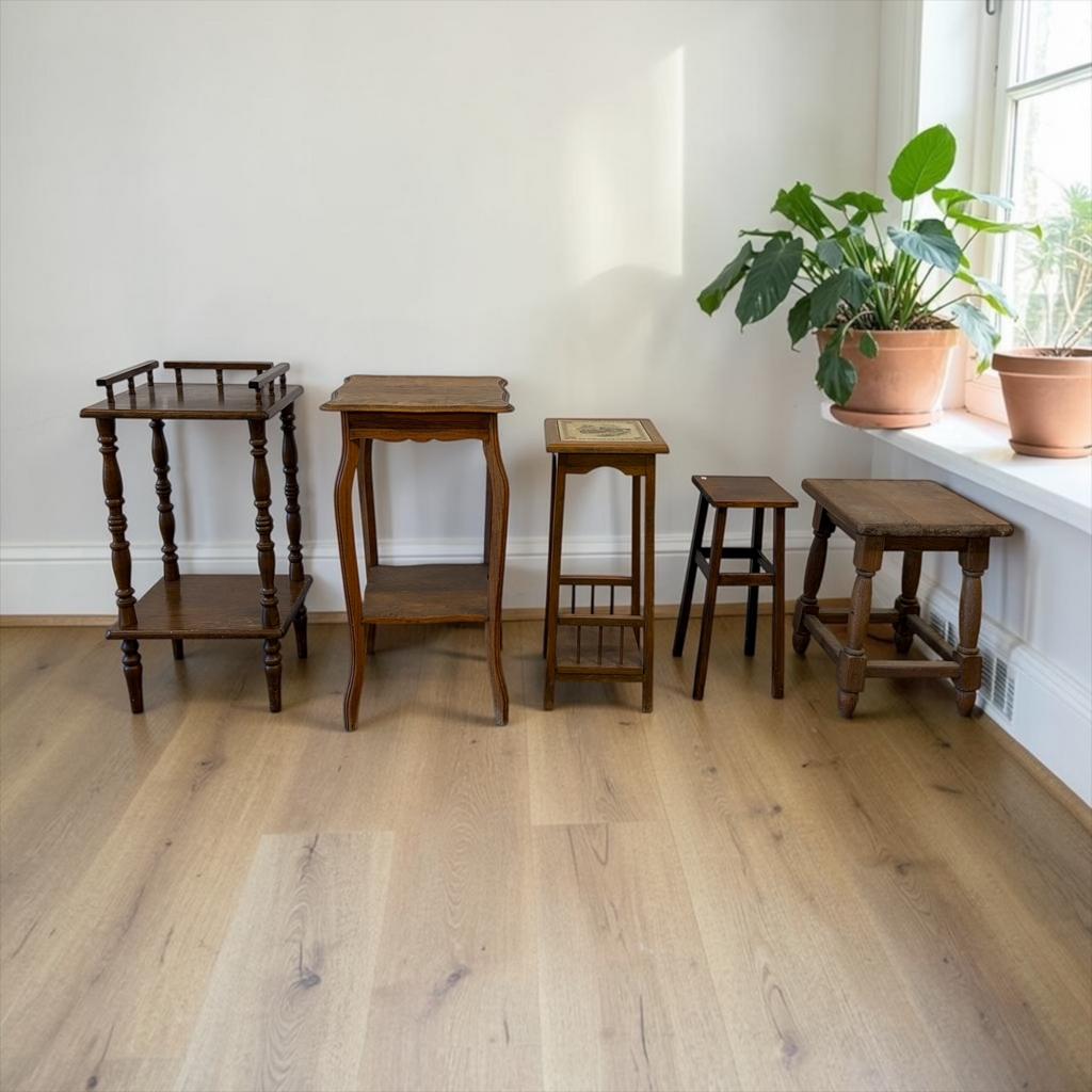 table d'appoint vintage en bois/table à plantes/étagère, Antiquités & Art, Enlèvement