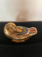vintage eendenvormige snuisterijendoos, Verzamelen, Ophalen, Gebruikt, Hout, Dier
