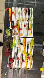 Lot de 28 leurres souples de différentes marques déjà monté, Ophalen of Verzenden, Zo goed als nieuw