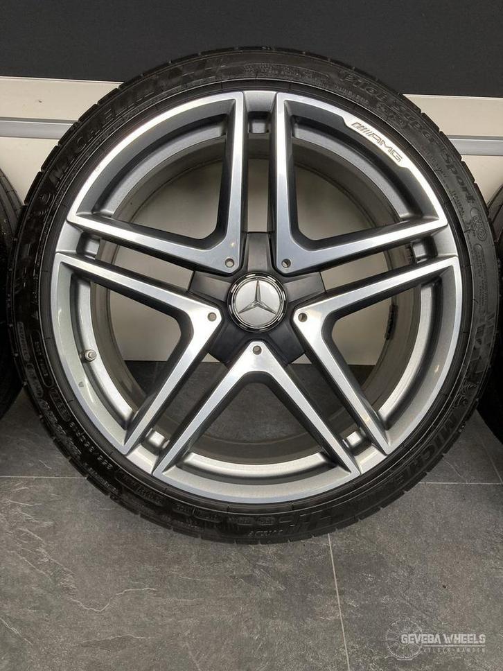 19” originele Mercedes W212 E63 AMG velgen + banden 5x112, Auto-onderdelen, Banden en Velgen, Banden en Velgen, Zomerbanden, 19 inch