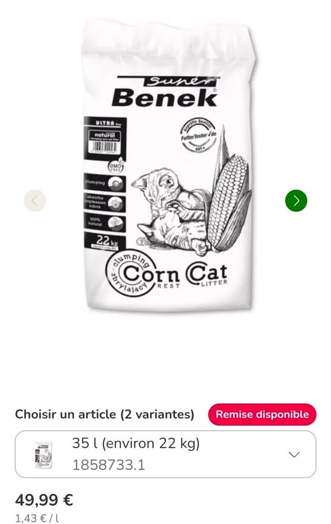 Kattenbakvulling Benek (maïs), Dieren en Toebehoren, Ophalen