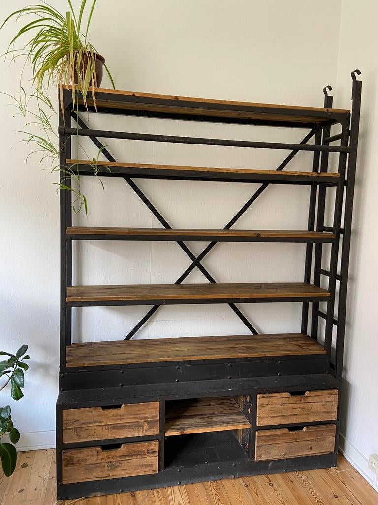 industrieel meubilair, Ophalen, Gebruikt, Teakhout, 150 tot 200 cm