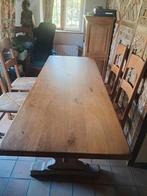Superbe Salle à Manger Rustique : Grande Table Monastique, Enlèvement, Comme neuf, 4 à 6 chaises