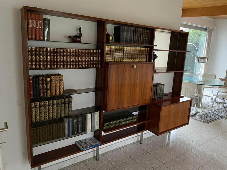 Meuble mural par Alfred Hendrickx pour Belform Belgique 60s, Huis en Inrichting, Kasten | Wandmeubels, Zo goed als nieuw, Ophalen